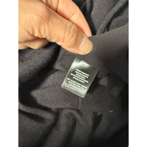 Lafayette 148 Cardigan Women's Large Front 100% Silk (Back Velvet) Open Pockets - Picture 5 of 6